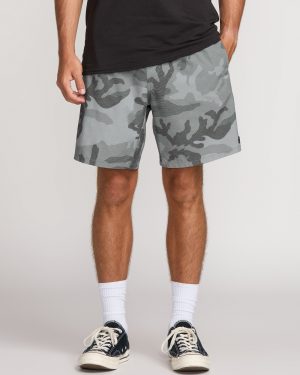 Crossfire Elastic Submersible 18 Hybrid Shorts – Black Camo