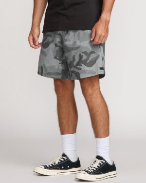 Crossfire Elastic Submersible 18 Hybrid Shorts – Black Camo