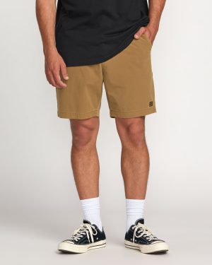 Crossfire Wave Wash Submersible 18 Hybrid Shorts – Tobacco