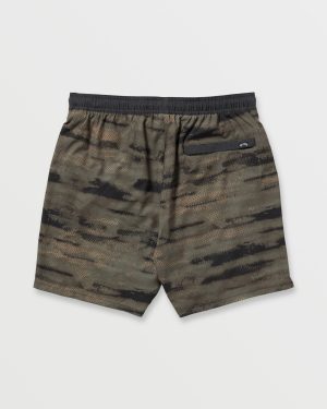 Surftrek Perforated Elastic 17 Hybrid Shorts – Dark Military