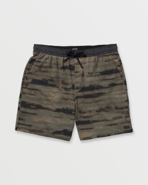 Surftrek Perforated Elastic 17 Hybrid Shorts – Dark Military
