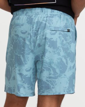 Surftrek Perforated Elastic 17 Hybrid Shorts – Glacier Blue