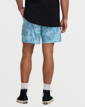 Surftrek Perforated Elastic 17 Hybrid Shorts – Glacier Blue