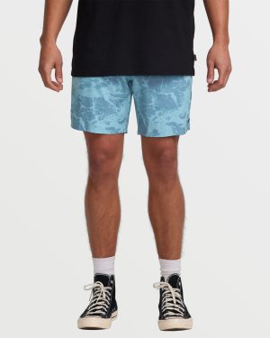 Surftrek Perforated Elastic 17 Hybrid Shorts – Glacier Blue