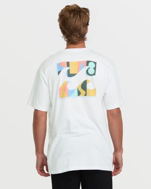 Crayon Wave Premium Tee – White
