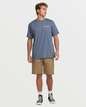 Trouble In Paradise Premium Tee – Slate Blue