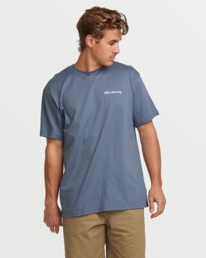 Trouble In Paradise Premium Tee – Slate Blue