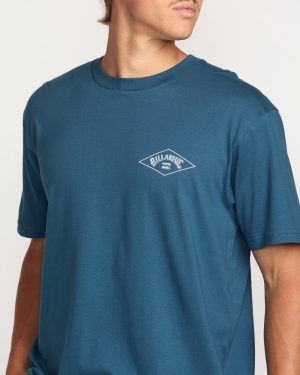 Diamond Arch Premium Tee – Deep Blue