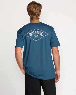 Diamond Arch Premium Tee – Deep Blue