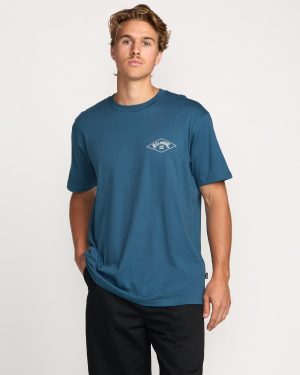 Diamond Arch Premium Tee – Deep Blue