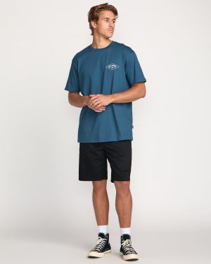 Diamond Arch Premium Tee – Deep Blue