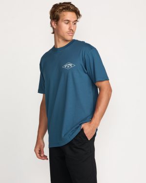 Diamond Arch Premium Tee – Deep Blue