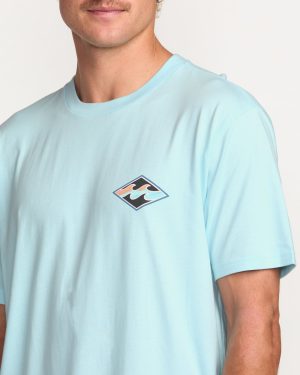 Crayon Wave Premium Tee – Coastal Blue