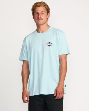 Crayon Wave Premium Tee – Coastal Blue