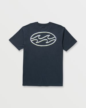 Crayon Wave Premium Tee – Navy