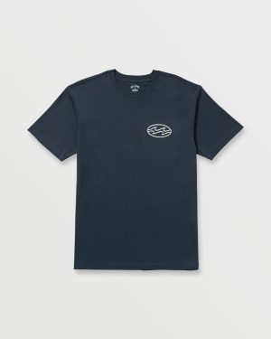 Crayon Wave Premium Tee – Navy