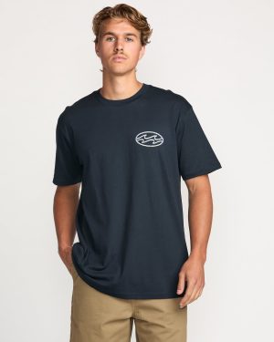 Crayon Wave Premium Tee – Navy