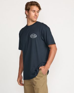 Crayon Wave Premium Tee – Navy