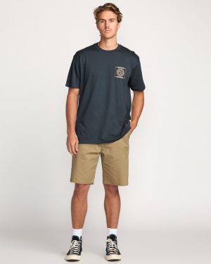 Spun Out Premium Tee – Aged Indigo