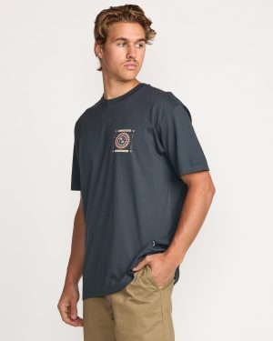 Spun Out Premium Tee – Aged Indigo