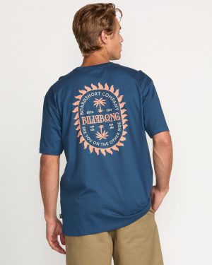 Sun Rays Regular Tee – Deep Blue