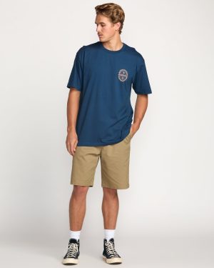 Sun Rays Regular Tee – Deep Blue
