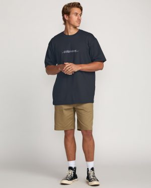 Triple Up Regular Tee – Aged Indigo