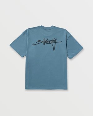 Bracket Script OG Tee – Carolina Blue