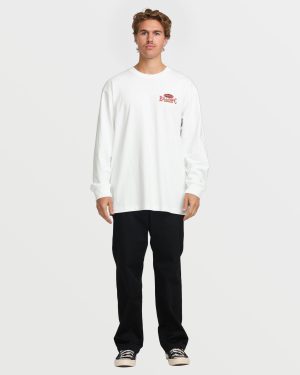Double Spread OG Long Sleeve Tee – White