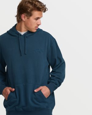 Wave Washed Pullover Sweatshirt – Midnight