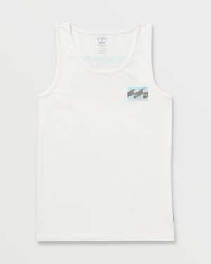 Crayon Wave Premium Tank – Off White