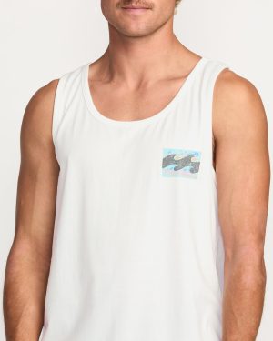 Crayon Wave Premium Tank – Off White