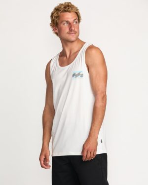 Crayon Wave Premium Tank – Off White
