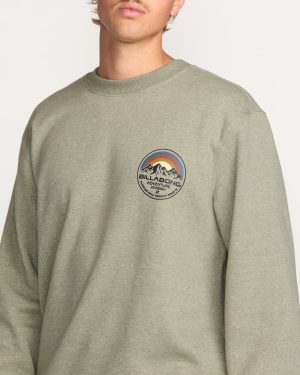 Compass Crew Sweatshirt – Sage Heather