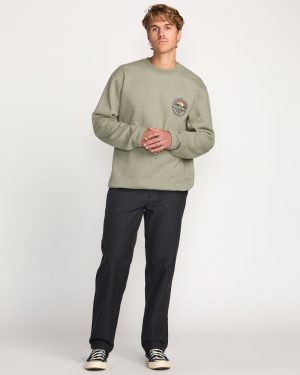 Compass Crew Sweatshirt – Sage Heather