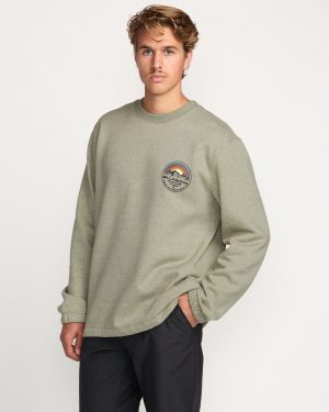 Compass Crew Sweatshirt – Sage Heather
