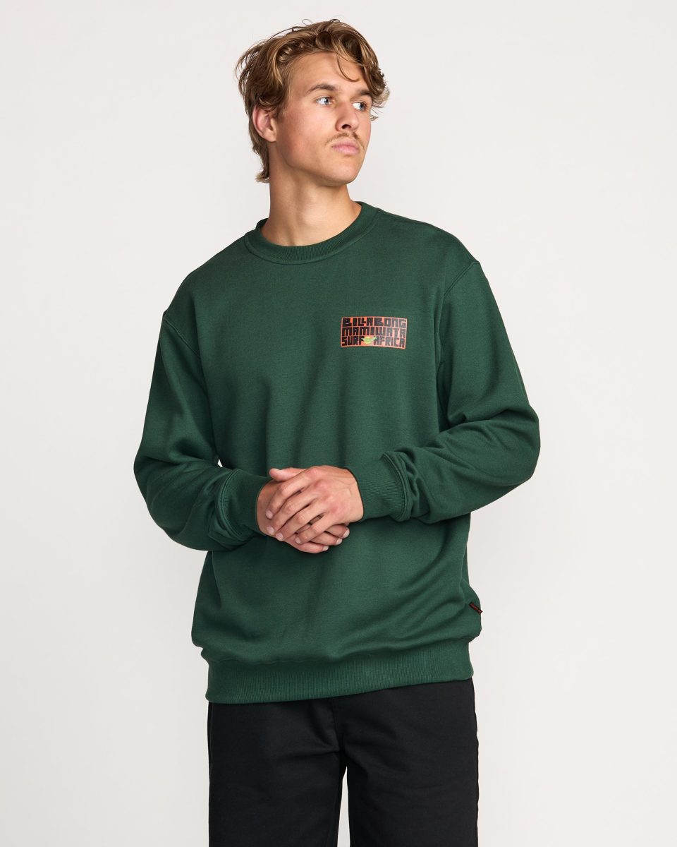 Billabong x Mami Wata Surf Africa Crew Sweatshirt - Forest