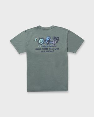 Roll Premium Wave Wash Short Sleeve Tee – Dark Slate