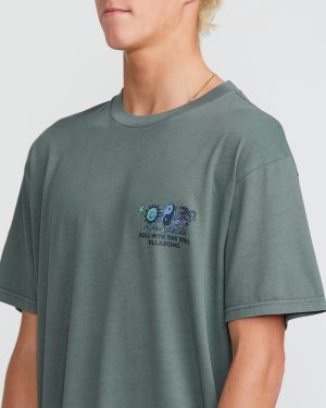 Roll Premium Wave Wash Short Sleeve Tee – Dark Slate