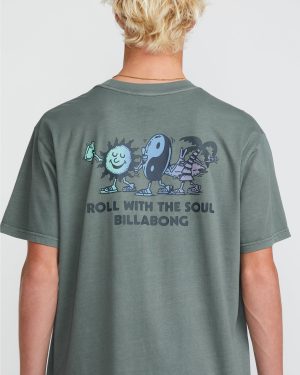 Roll Premium Wave Wash Short Sleeve Tee – Dark Slate