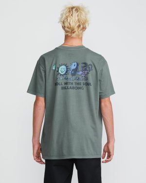 Roll Premium Wave Wash Short Sleeve Tee – Dark Slate