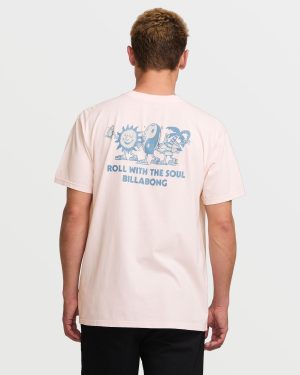 Roll Premium Wave Wash Tee – Light Pink