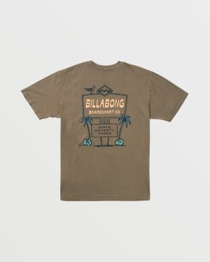 No Vacancy Premium Wave Wash Tee – Brown