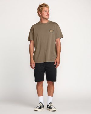 No Vacancy Premium Wave Wash Tee – Brown