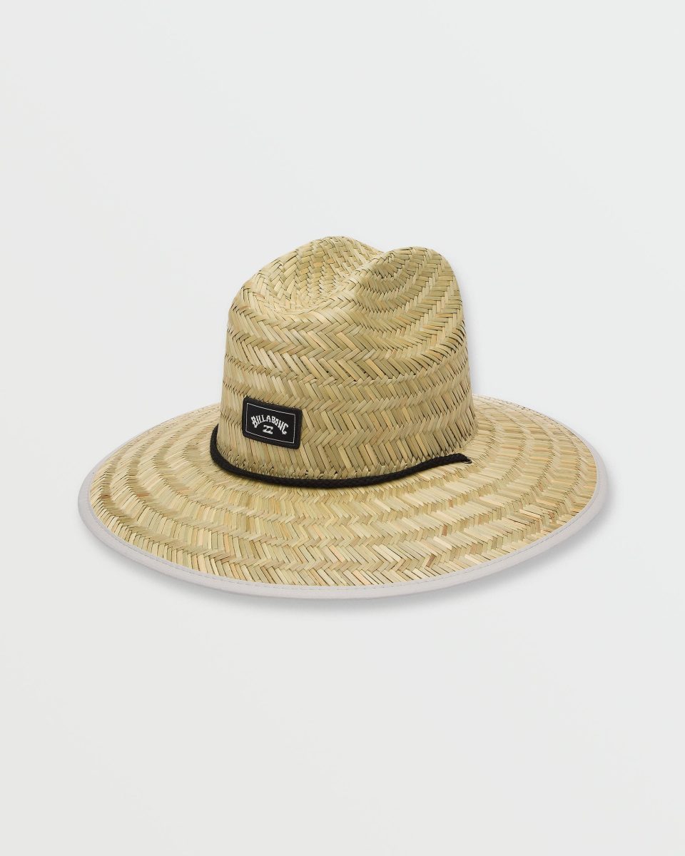 Tides Print Straw Hat - Deep Blue