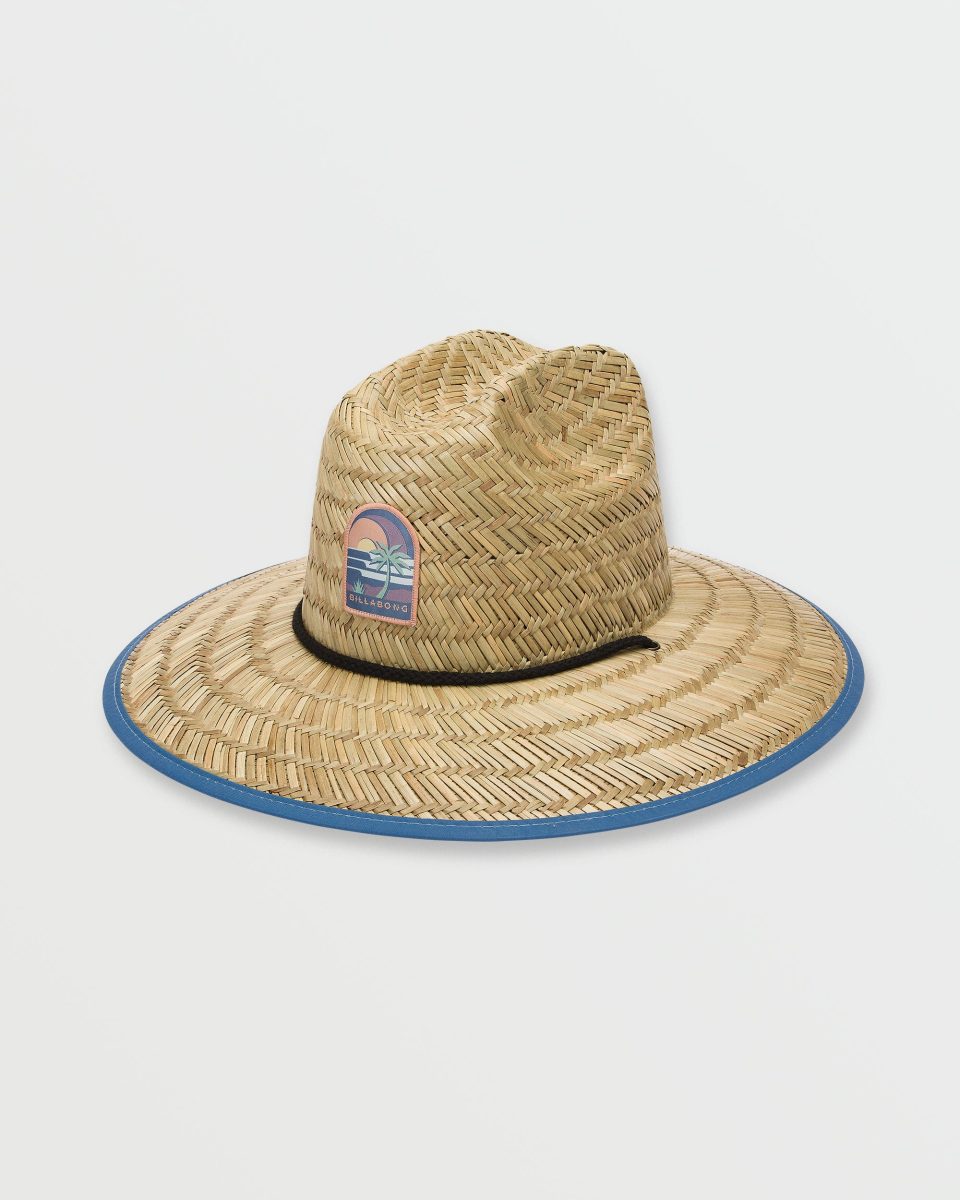 Tides Patch Straw Hat - Carolina Blue