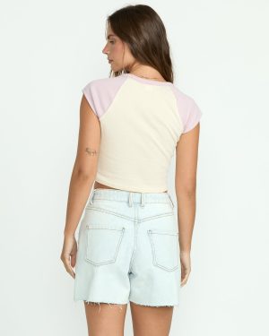 Paradise Short Sleeve Raglan Tee – Haze