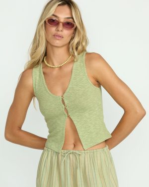 Bren Knit Vest – Pistachio