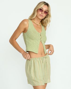 Bren Knit Vest – Pistachio