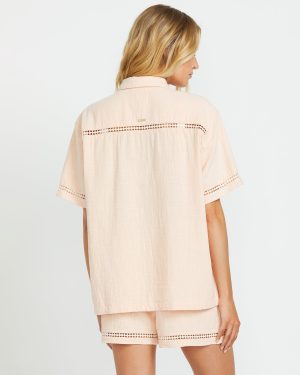 Summers End Short Sleeve Shirt – Soft Peach